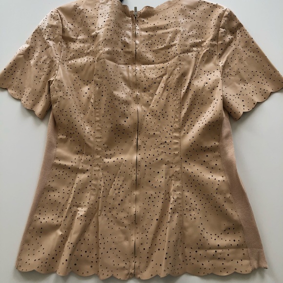 BCBG Max Azria perforated faux leather top - Picture 8 of 8
